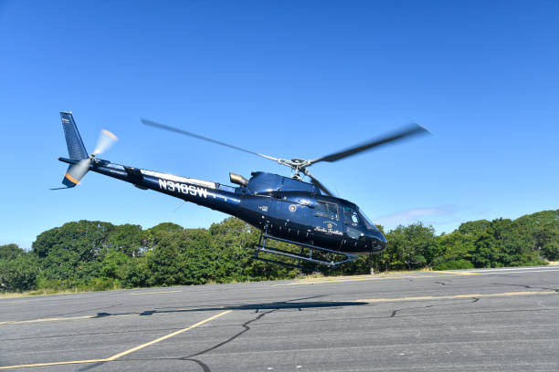 Посадка вертолёта. Фото: Eugene Gologursky/Getty Images for Champagne Nicolas Feuillatte) | Epoch Times Россия