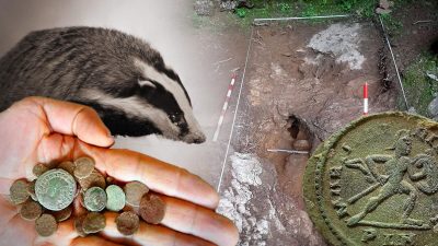 В Испании барсук откопал более 200 римских монет III века