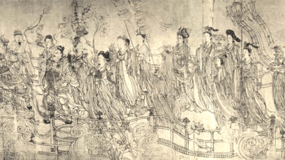 Картина «Восемьдесят семь небожителей» — лучшая работа в жанре традиционной китайской живописи. (Image: via Wikiart)