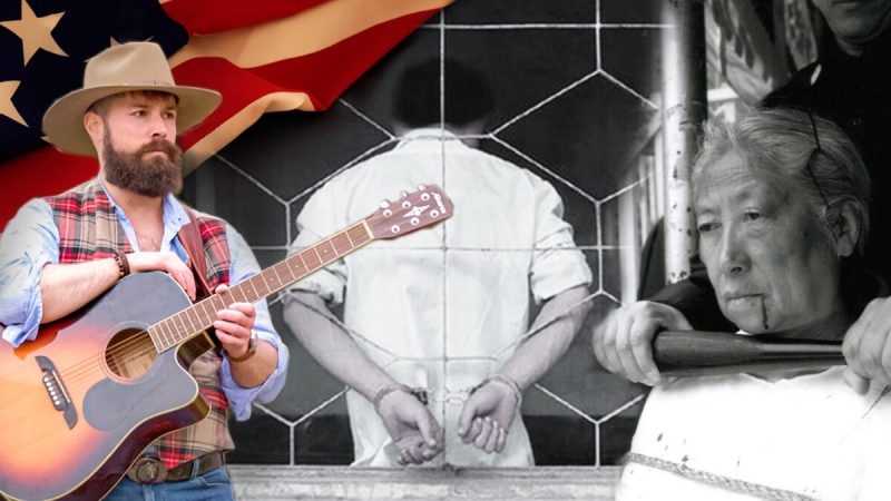 Американский флаг (Supagrit Ninkaesorn/Shutterstock); Певец и автор песен Джеймс Х. Уайт (Любезно предоставлено Ying Shakespeare); Реконструкция пыток (Minghui.org)  | Epoch Times Россия