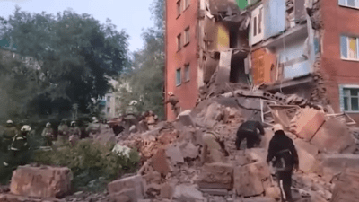 В Омске обрушилась часть пятиэтажного жилого дома