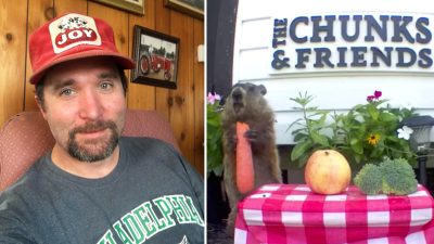 Мужчина построил собственный сад для сурков, которые поедали его урожай