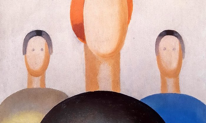 Фрагмент картины Анны Лепорской «Три фигуры». The Art Newspaper Russia | Epoch Times Россия